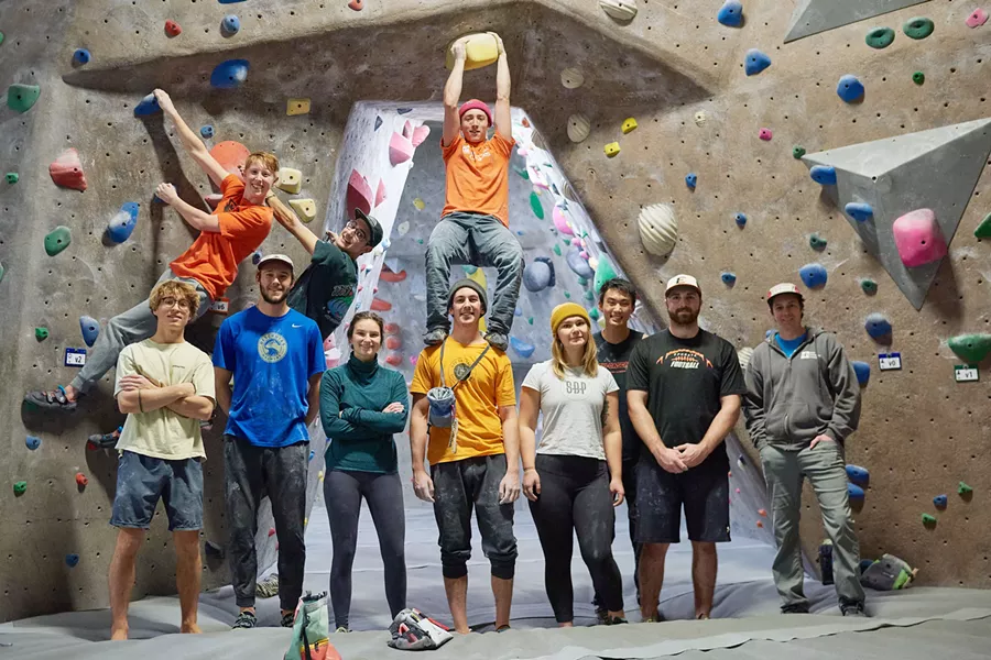 These OSU-Cascades climbers, members of the Rock Climbing Sports Team, are just looking for "problems." - OREGON STATE UNIVERSITY