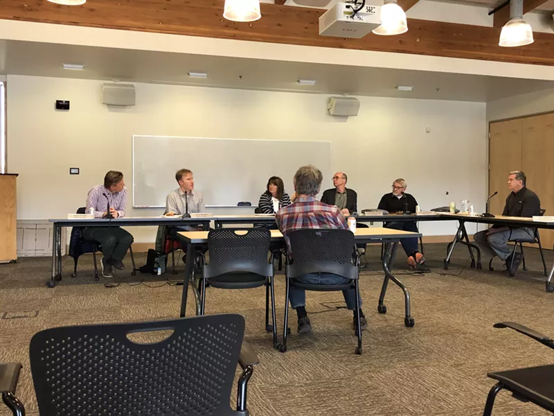 The Bend Park and Recreation Board convenes for its emergency meeting. - ISAAC BIEHL