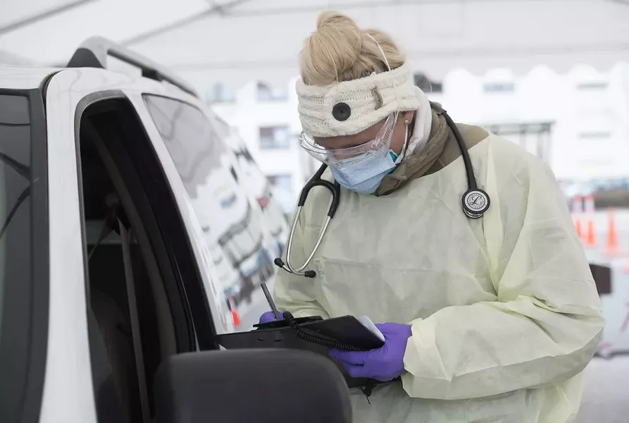Drive-thru testing is not yet available in Central Oregon, though local health professionals have been advocating for it. - U.S. AIR FORCE