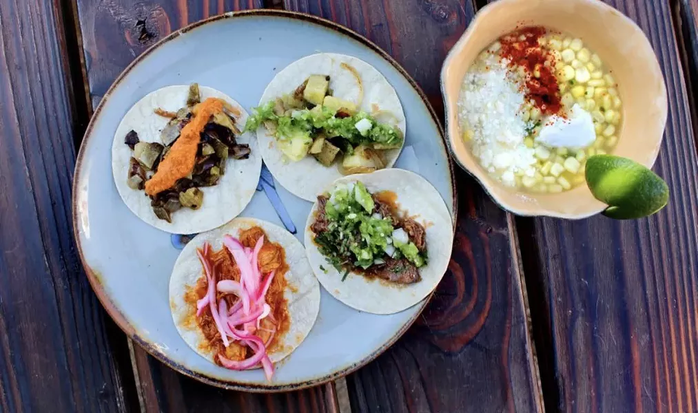 Tacos at la Catrina include street-food faves such as nopales and cochinita pibil. - COURTESY TACOS LA CATRINA