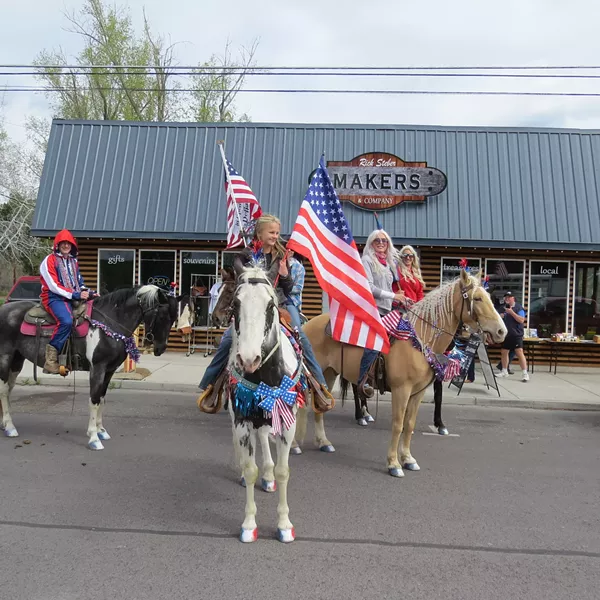Party-goers plea for the reopening of Crook County's local economy. - RICK STEBER