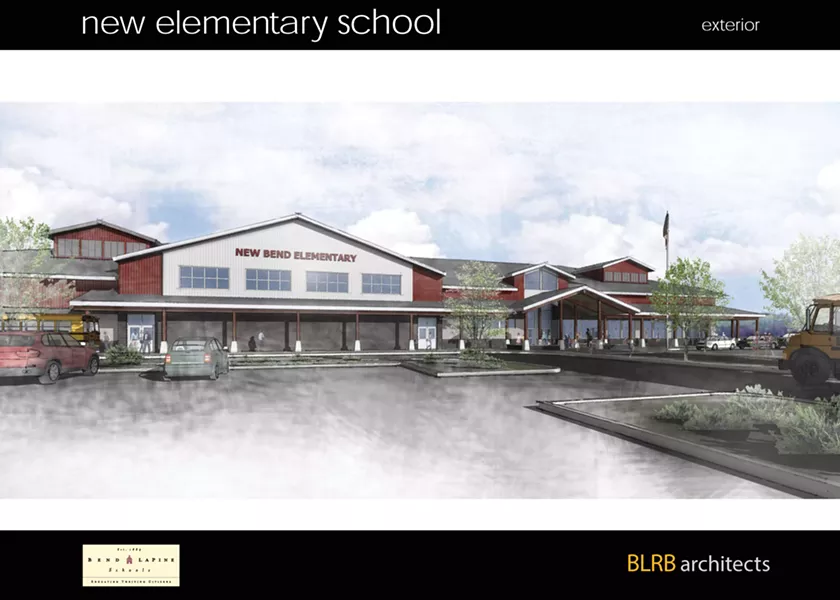 A rendering of the new elementary school in north-central Bend. - BEND-LA PINE SCHOOLS