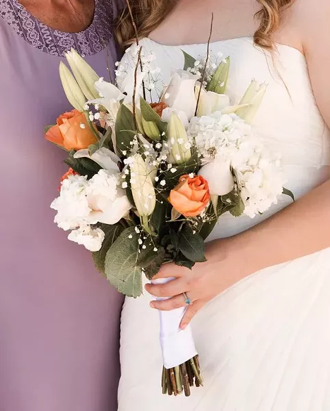 Bridal bouquet, crafted by the fine florists at Safeway of Flagstaff, Ariz. - VICTORIA NABOURS / WHITE DESERT PHOTOGRAPHY
