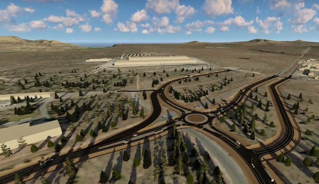 As the first major intersection drivers encounter when entering Prineville, the artist's work will have significant prominence in the city. - ODOT/HARPER HOUF PETERSON RIGHELLIS INC.