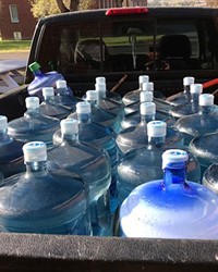 The Confederated Tribes of Warm Springs transports bottled water throughout the many districts on the reservation.