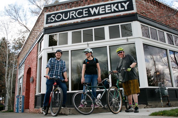 The 20/40/60 team sets out from the Source office to navigate the mean streets of Bend. - KEELY DAMARA