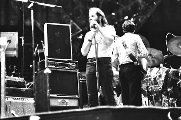 Jeff Cotton sound checking before a Commodores concert in 1978. - COURTESY JEFF COTTON