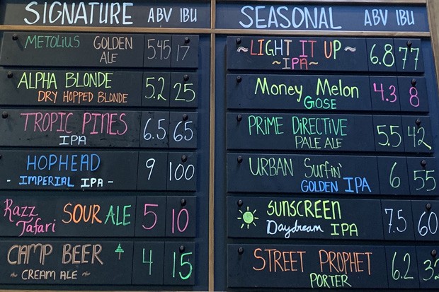 Beer names in the wild. - PHOTO BY BLAKE GARCIA