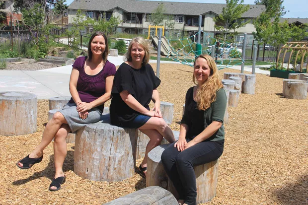 Three of the four members of the FAN dream team: Julie Lyche (Director), Robyn Harmon (Program Assistant), and Laura Hitt (Grant Writer). - K.M. COLLINS
