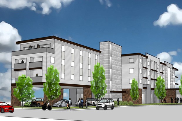 A draft rendering shows Housing Works&#39; planned building, Carnelian Place, at Northeast Conners Avenue in Bend. It will include medical services from Mosaic Medical on the ground floor. - HOUSING WORKS
