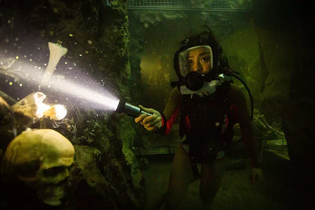 There's nothing good down here for people. Just blind sharks. - COURTESY OF ENTERTAINMENT STUDIOS PRODUCTIONS