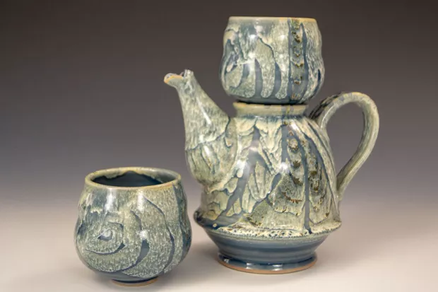 "Spirit Pot" by Justin LeBart Journeyman Ceramics, stoneware. - SUBMITTED