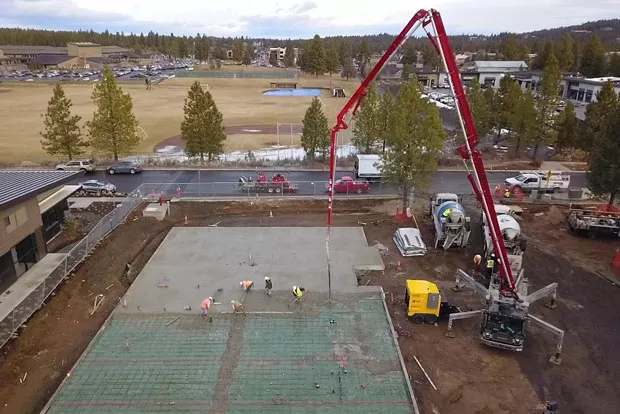Construction of the Bill Healy Training Center begins. - COURTESY OF MBSEF