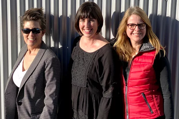 From left, Technology Association of Oregon's Teri Hockett, Women in STEAM chair Maggie Hubbell and Luann Abrams. - COURTESY MATT ABRAMS