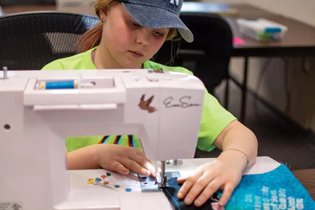 Sewing helps improve hand-eye coordination. - MEGAN BAKER