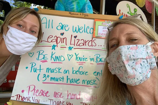 Leapin' Lizards, a toy store in downtown Bend, requires all customers (over the age of 2) to mask up before entering. - COURTESY LEAPIN' LIZARDS