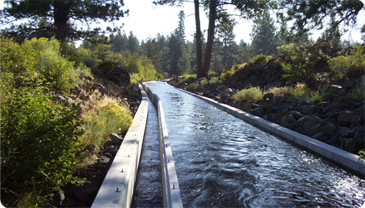 A partially piped canal in Arnold Irrigation District. - COURTESY OF STINGRAY COMMUNICATIONS