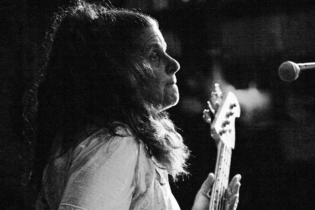 Maya Garcia from the Band Dr Green Dreams plays a set during the High Desert Underground Music Festival in 2019. - KYLE SWITZER