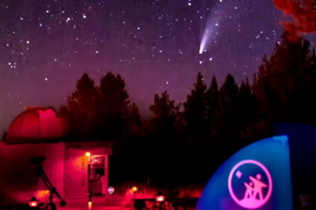 Comet NEOWISE at the Oregon Observatory. - MARCUS SCHWING