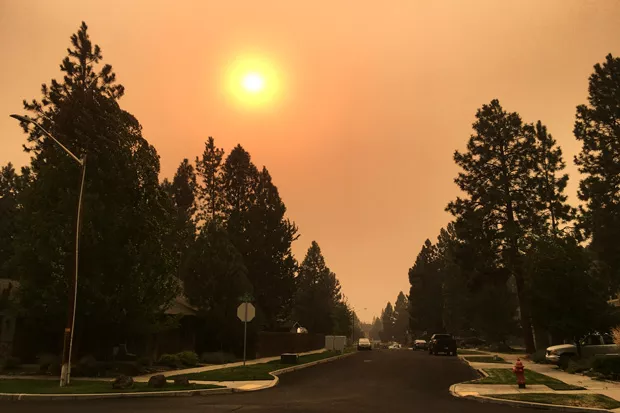 Oregon is on fire, and that means poor air quality and lots of smoke for many communities around the state, including this shot from Bend Monday. On Tuesday, Gov. Kate Brown invoked the Emergency Conflagration Act in response to the Beachie Creek and Lionshead fires in the Santiam Canyon and Jefferson County, and the Holiday Farm Fire near McKenzie Bridge—fires that saw significant spread due to heavy winds. - DARRIS HURST
