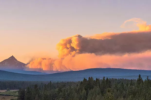 The Lionshead Fire near Warm Springs reached 148,000 acres by Tuesday morning and was 5% contained. It merged with the Beachie Creek Fire this weekend. People in the Sidwalter Flats area on the Warm Springs Reservation are now on a Level 2 evacuation notice. - COURTESY THE NUGGET NEWSPAPER BY KRIS KRISTOVICH
