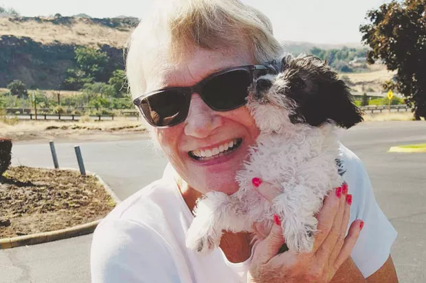 Sherry Cupp and her new dog Lulu. - COURTESY SHERRY CUPP
