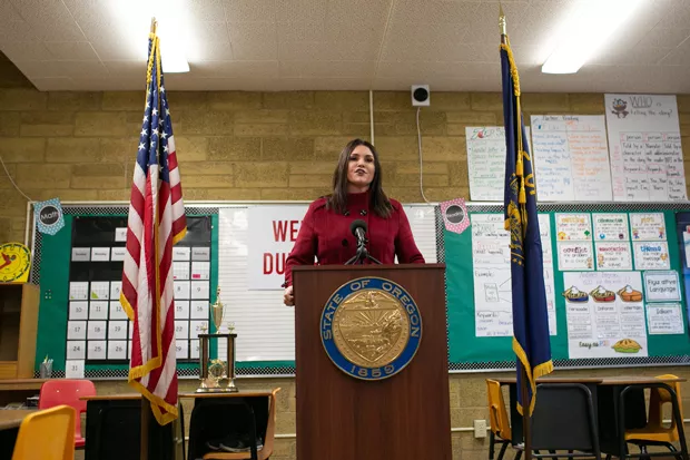On Jan. 4, Shemia Fagan, age 39, was sworn in as Oregon’s next—and youngest woman—Secretary of State. Fagan gave inaugural remarks inside her fourth-grade classroom at Dufur School in Dufur, Oregon, where, as a struggling student and the child of a single father, Fagan was introduced to the after-school chess club by her teacher. Fagan later entered the Oregon State Chess Tournament and won the state championship for her division, the first girl to ever do so. “For the first time, I knew that it didn’t matter that I didn’t have everything that other kids had, that I was going to be OK,” Fagan said. - COURTESY SHEMIA FAGAN