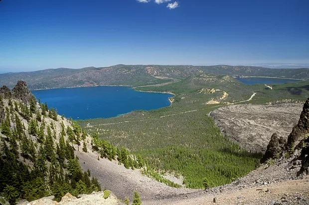 Paulina and East Lakes in the Newberry Crater National Volcanic Monument. - COURTESY U.S. FOREST SERVICE / FLICKR