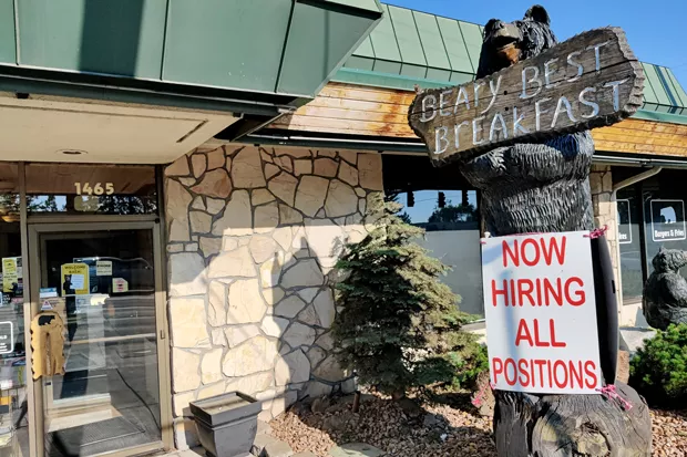 The Black Bear Diner on Third Street invites people to apply for all positions. - JACK HARVEL