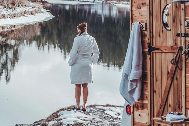 Snow's out&mdash;how about some relaxation time? @gather_saunahouse shared this photo from @jaydesilbernagel of a guest enjoying their cozy sauna. Seems like just the vibe for a healing start to 2022...Tag us @sourceweekly for a chance to be featured here and as the Instagram of the Week in the Cascades Reader. Winners get a free print from @highdesertframeworks! - COURTESY @GATHER_SAUNAHOUSE/INSTAGRAM