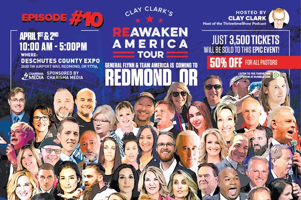 Clay Clark's Reawaken America Tour is going to Salem after being asked to commit to mask mandates. - REAWAKEN AMERICA TOUR