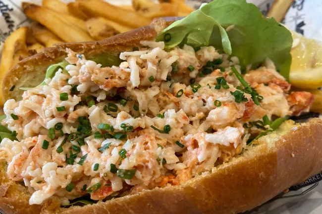 The lobster roll and calamari from Sebastian's Seafood and Specialty Market. - CREDIT JARED RASIC