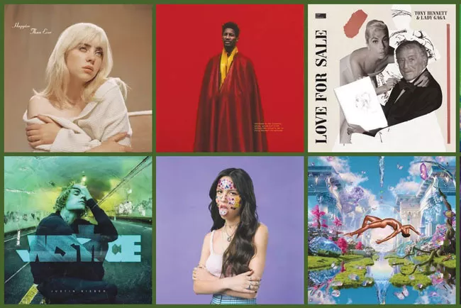 Just like books, you can't judge an album by its cover, but all these are up for awards in this Sunday's Grammys. - SUBMITTED