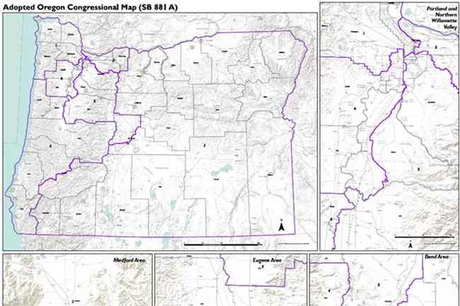 Oregon's Congressional map, following the U.S. Census. - OREGON LEGISLATURE