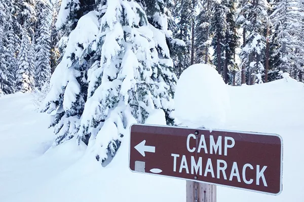A sign guides students back to Camp Tamarack. - PHOTO COURTESY OF CAMP TAMARACK VIA INSTAGRAM