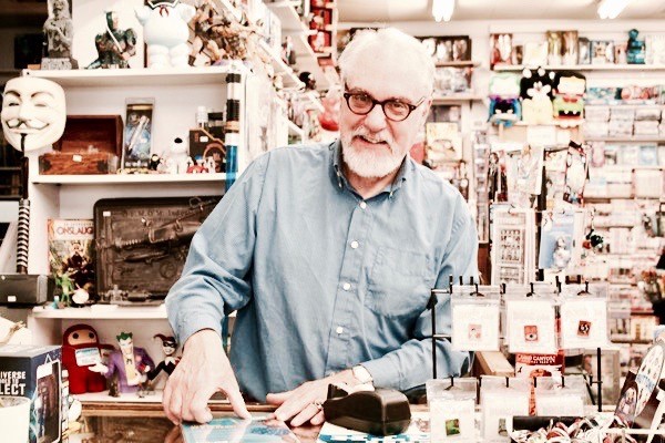 Duncan McGeary stands in his shop Pegasus Books in downtown Bend, Oregon. - JUDY STIEGLER