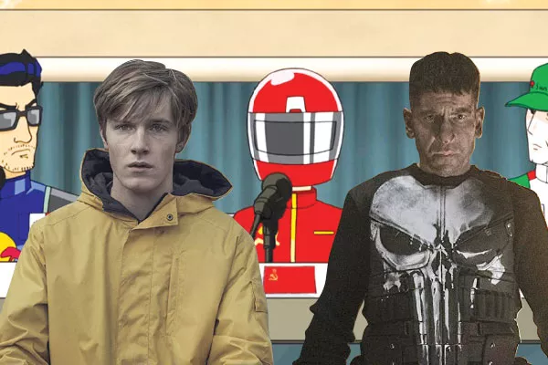 My money's on the "Punisher," but animated, blue-haired Canadians have been known to surprise us. - NETFLIX