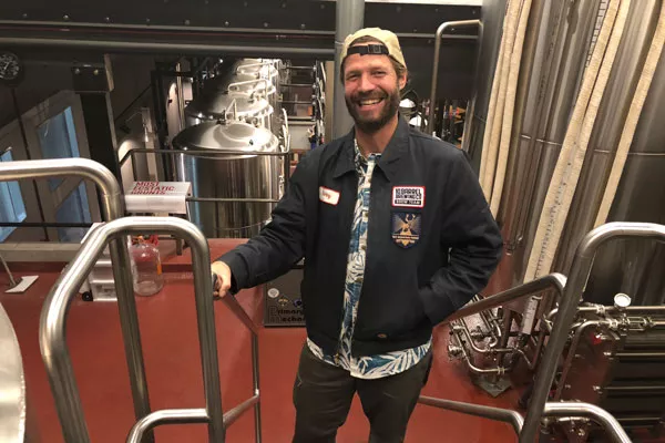 Ben Shirley brews the beer at 10 Barrel San Diego. - KEVIN GIFFORD.