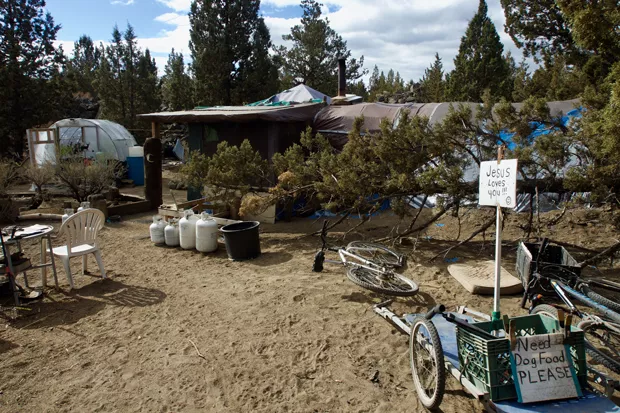 One of the 25 homeless camps in Juniper Ridge. - CHRIS MILLER