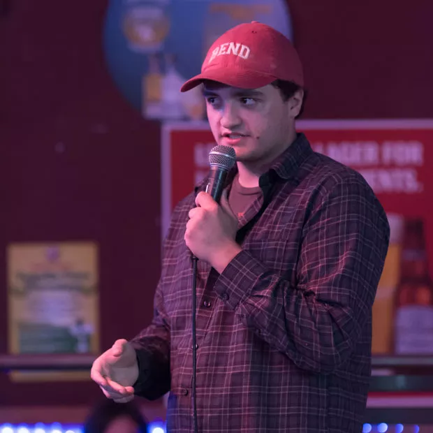 Cole Robeson, "Best New Comedian of 2018," in local comedy host Katy Ipock's humble opinion. - KIRK HOOVER / ARTON PHOTOGRAPHY