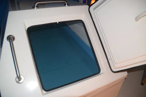 The inside of a float tank. - ISAAC BIEHL