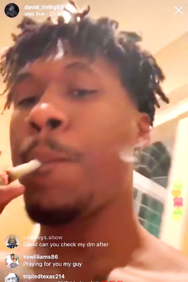 David Irving quits football on Instagram Live. - COURTESY YOUTUBE