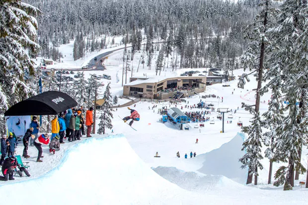 The 2019 Gerry Lopez Big Wave Challenge is a one-of-a-kind freestyle snowboard snow-surfing event with an aloha spirit. - COURTESY MT. BACHELOR