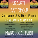 Art Show September 18 & 19. 12 to 4. 40 SE Craven Rd. - Uploaded by Michelle Baker1