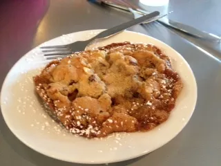 Warm and melty chocolate cookie