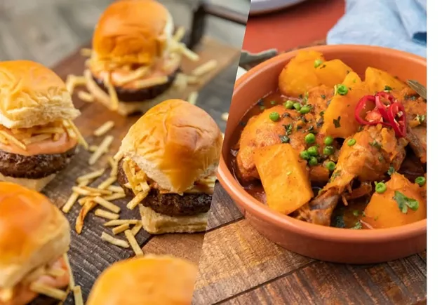 Frita sliders and arroz con pollo from Chris Valdes' Miami cookbook, One With the Kitchen. - PHOTO BY JC THROUGH THE LENS