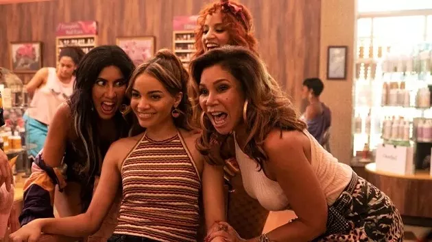 Leslie Grace (center) plays Nina Rosario in the film adaptation of In the Heights. - PHOTO COURTESY OF WARNER BROS PICTURES