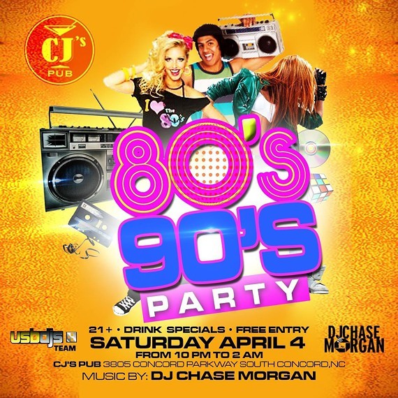80's/90's Dance Party with  DJ Chase Morgan