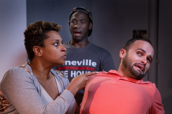 Ericka Ross, Kevin Aoussou and Stephen Seay in 'Eat the Runt.' (Photo by Chuck Bludsworth0