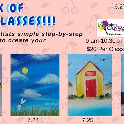 Week of kids Paint Classes!